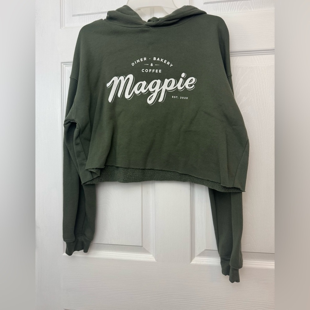 Bella Canvas Olive Green Women's Cropped Hoodie